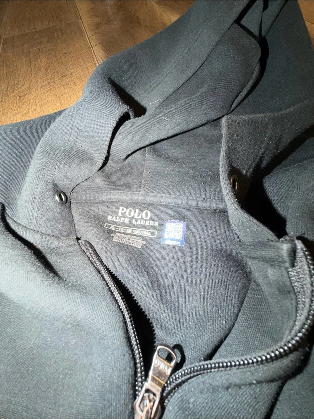 Polo Ralph Lauren Black Hooded Zip Sweatshirt
